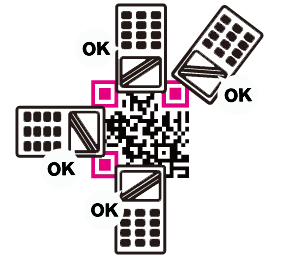 illustration of several phones reading a qr code